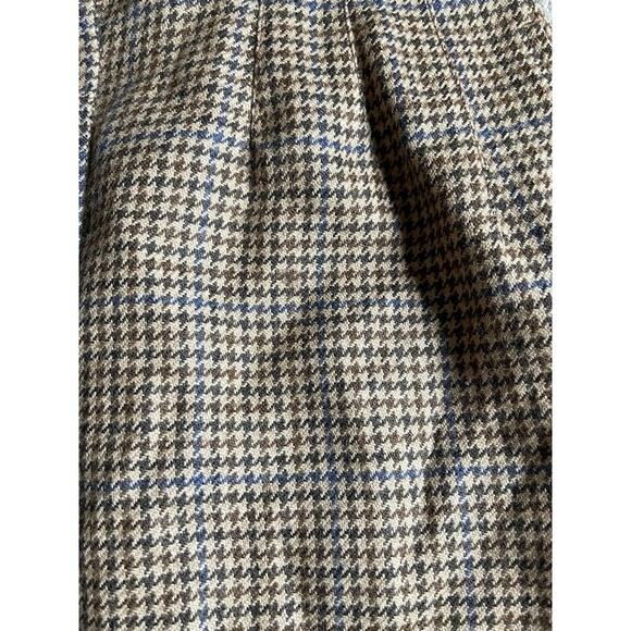 VTG Country Shop Wool Alpaca Skirt Classic Button Houndstooth Academia Size 6 - Picture 4 of 7
